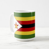 Simbabwe-Flagge Kaffeetasse (Vorderseite Links)