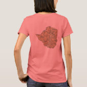 Simbabwe-Flagge + Karten-T - Shirt (Rückseite)