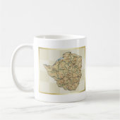 Simbabwe-Flagge + Karten-Tasse Kaffeetasse (Links)