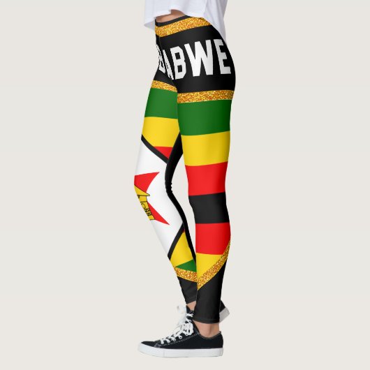 Simbabwe-Flagge Leggings (Links)