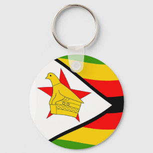 Simbabwe-Flagge Schlüsselanhänger
