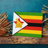 Simbabwe - Flagge Simbabwes Fotoplatte (Seite)