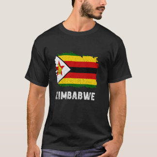 Simbabwe Flagge Simbabwische Wurzeln Vintage Simba T-Shirt