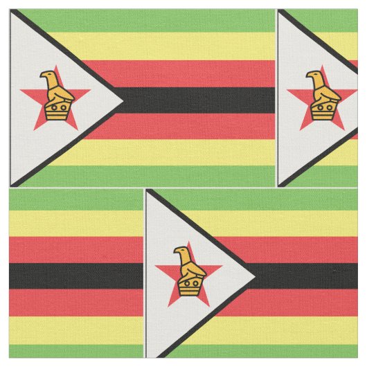 Simbabwe-Flagge Stoff (Nahaufnahme)