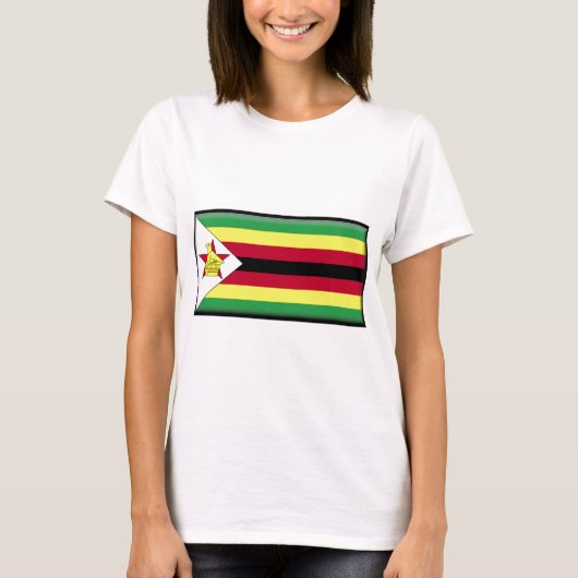 Simbabwe-Flagge T-Shirt (Vorderseite)