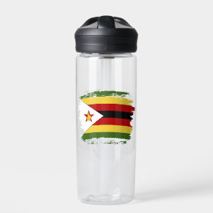 Simbabwe-Flagge Trinkflasche