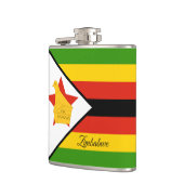 Simbabwe Flagge und Reisen - Simbabwe / Sportfans Flachmann (Links)