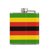 Simbabwe Flagge und Reisen - Simbabwe / Sportfans Flachmann (Rückseite)