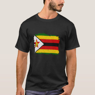 Simbabwe-Flagge Vintage Simbabwisch Stolz Simbabwi T-Shirt