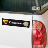 Simbabwe-Flaggen-Herz + Karten-Autoaufkleber Autoaufkleber (Auf Lkw)