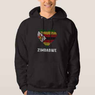 Simbabwe Herz Vintage Simbabwische Wurzeln Simbabw Hoodie