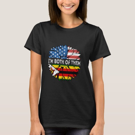 Simbabwe Ich bin beide die Sonnenblume in den USA T-Shirt (Vorderseite)