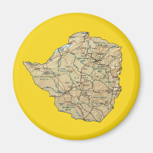 Simbabwe-Karten-Magnet Magnet