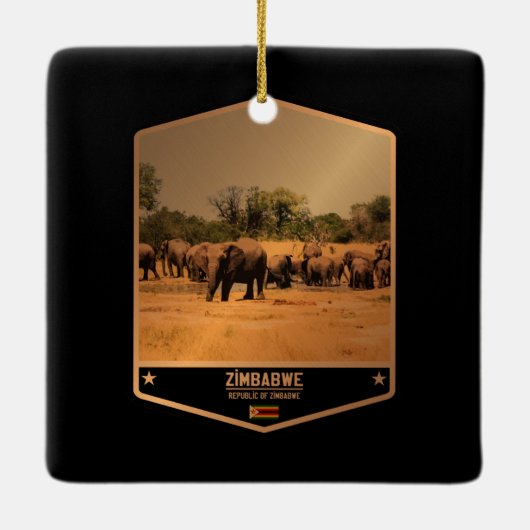 Simbabwe Keramikornament (Rückseite)