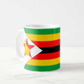 Simbabwe-Landesflaggenationssymbol Kaffeetasse (Vorderseite Links)