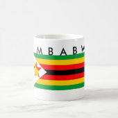 Simbabwe-Landesflaggenationssymbol-Textname Kaffeetasse (Mittel)
