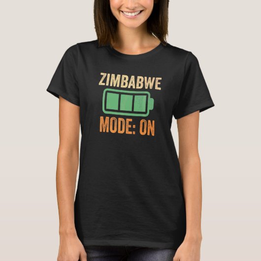 Simbabwe-Modus auf Batterie T-Shirt (Vorderseite)
