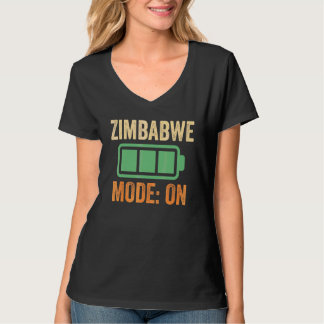 Simbabwe-Modus bei Batterie-Design T-Shirt