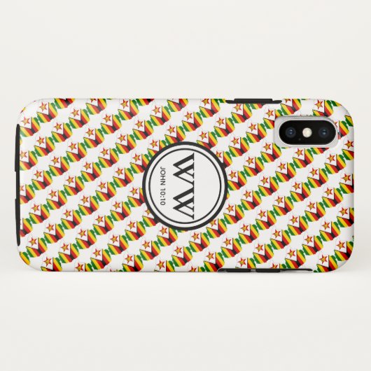 SIMBABWE Monogramm Christlich Case-Mate iPhone Hülle (Rückseite (Horizontal))