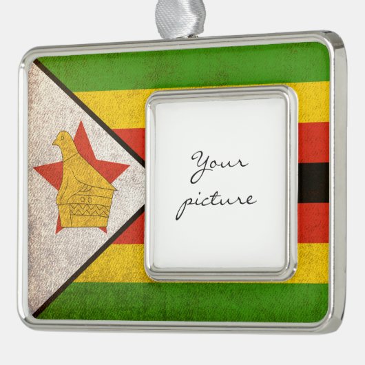 Simbabwe Rahmen-Ornament Silber (Links)