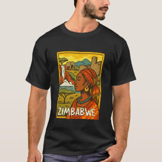 Simbabwe Retro-Comic Reisend Treffen wir uns in Si T-Shirt