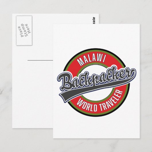 Simbabwe - Rucksacktourenlogo Postkarte (Vorne/Hinten)