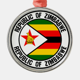 Simbabwe-Rundes Emblem Ornament Aus Metall