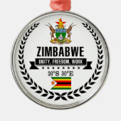 Simbabwe Silbernes Ornament (Vorne)