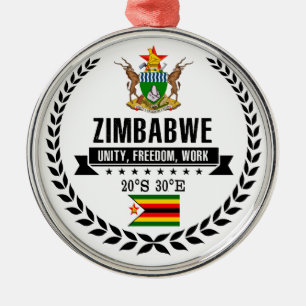 Simbabwe Silbernes Ornament