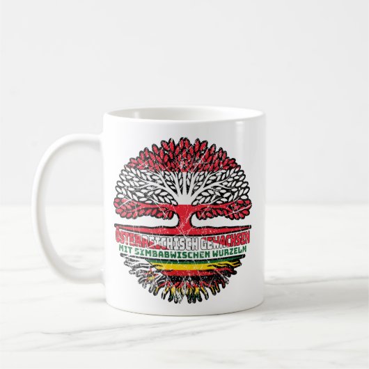 Simbabwe Simbabwisch Österreichisch Österreich Kaffeetasse (Links)