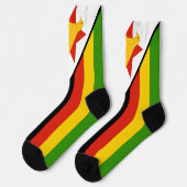Simbabwe Socken, patriotische Flaggenmode aus Simb Socken (Linkes Detail)