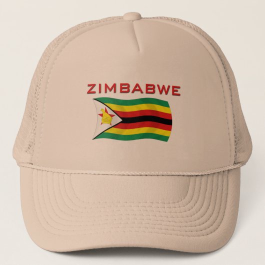 Simbabwe-Staatsflagge (1) Truckerkappe (Vorderseite)