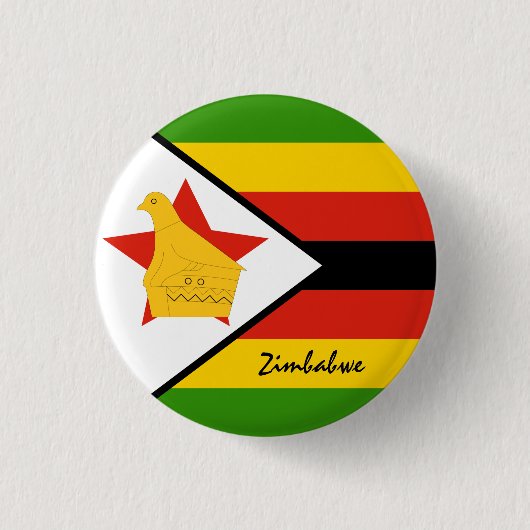 Simbabwe-Taste, patriotische Flagge Button (Vorderseite)