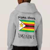 Simbabwe und Simbabwe Fahne mit Ihrem Namen Kinder Hoodie (Rückseite)