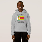 Simbabwe und Simbabwe Fahne mit Ihrem Namen Kinder Hoodie (Vorne ganz)