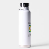 Simbabwe und Simbabwe Flag Black Personalization Trinkflasche (Rechts)
