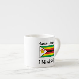 Simbabwe und Simbabwe Flag mit Ihrem Namen Espress Espressotasse