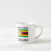 Simbabwe und Simbabwe Flag mit Ihrem Namen Espress Espressotasse (Rechts)