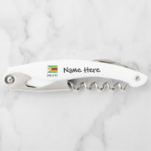 Simbabwe und Simbabwe - Flagge mit Ihrem Namen Kel Kellnermesser (Vorderseite)