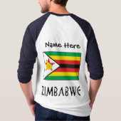 Simbabwe und Simbabwe - Flagge mit Ihrem Namen Män T-Shirt (Rückseite)