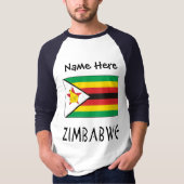 Simbabwe und Simbabwe - Flagge mit Ihrem Namen Män T-Shirt (Vorderseite)