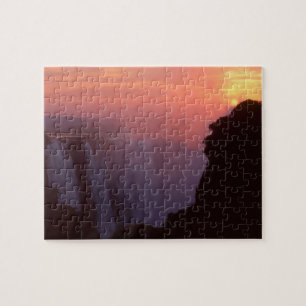Simbabwe, Victoria-Fälle-Nationalpark. Neblig Puzzle