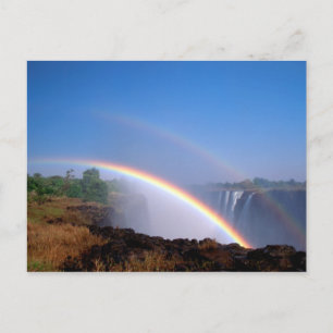 Simbabwe, Victoria Falls National Park. Doppelt Postkarte
