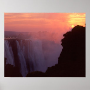 Simbabwe, Victoria Falls National Park. Misty Poster