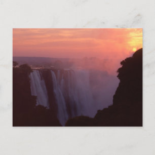 Simbabwe, Victoria Falls Nationalpark. Neblig Postkarte