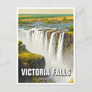 Simbabwe Victoriafälle Reise Postkarte