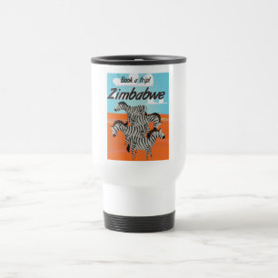 Simbabwe Zebra Vintage-Reiseposter Reisebecher