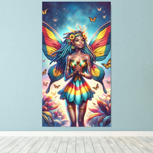 Simbabwean Fairy Leinwanddruck (Insitu (Holzboden))