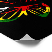 Simbabwean Roots Butterfly Zimbabwe Flag Simbabwea Poster (Ecke)
