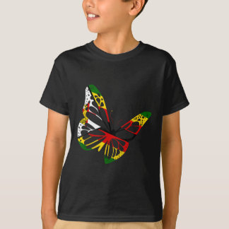Simbabwean Roots Butterfly Zimbabwe Flag Simbabwea T-Shirt
